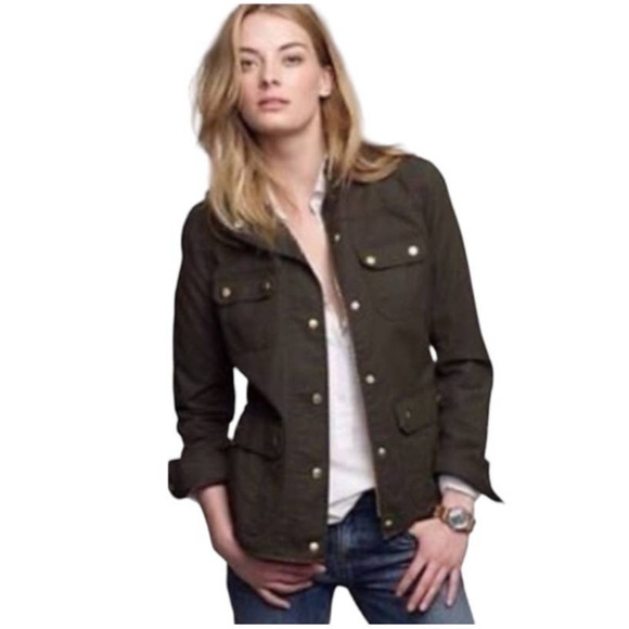 J. Crew Jackets & Blazers - J. Crew Brown With Gold Hardware Size Small Women Relaxed Boyfriend Field Jacket